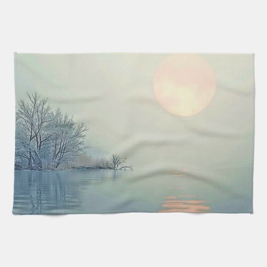 Linge De Cuisine Art du matin d'hiver paisible (Horizontal)