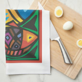 Linge De Cuisine Art du poisson Abstrait (Quart Plié)