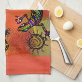 LINGE DE CUISINE ART DU SOUTHWESTERN LIZARD (Quart Plié)
