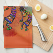 LINGE DE CUISINE ART DU SUD-OUEST DE KOKOPELLI (Quart Plié)