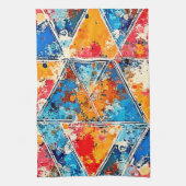 Linge De Cuisine Art éclatant géométrique vibre (Vertical)