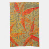 Linge De Cuisine Art en bambou terrestre Vintage Imprimer orange (Vertical)