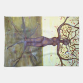 Linge De Cuisine Art "enraciné" d'imaginaire de déesse d'arbre (Horizontal)