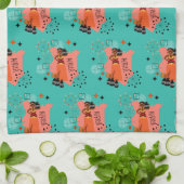 Linge De Cuisine Art Ethnique Africain Du Milieu Du Siècle Rétro (Plié)