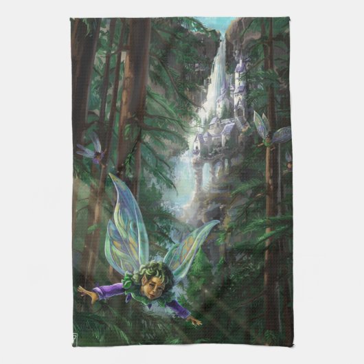 Linge De Cuisine Art fantastique de fées et de châteaux (Vertical)