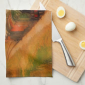 Linge De Cuisine Art ferroviaire locomotif d'enthousiaste de train (Quart Plié)