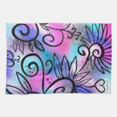 Linge De Cuisine Art floral amusant (Horizontal)