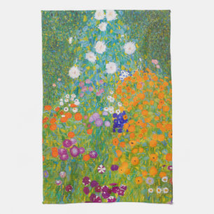 Linge De Cuisine Art floral de cottage vintage de Gustav Klimt