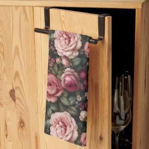 Linge De Cuisine Art floral de rose de jardin de luxe