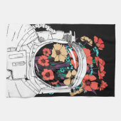Linge De Cuisine Art floral spatial astronaute (Horizontal)