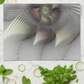 Linge De Cuisine Art fractal de forme 3D abstraite moderne (Plié)