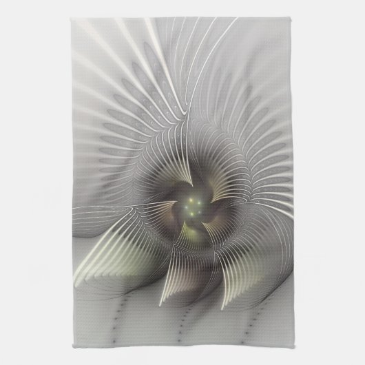 Linge De Cuisine Art fractal de forme 3D abstraite moderne (Vertical)