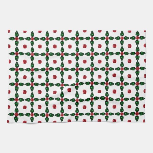 Linge De Cuisine Art Gemstone, Vert Violet (Horizontal)