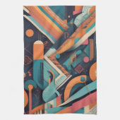 Linge De Cuisine Art géométrique Abstrait - Graphique en gras (Vertical)