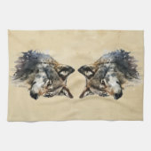 Linge De Cuisine Art graphique Wolf Animaux sauvages Nature sauvage (Horizontal)