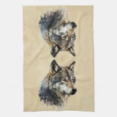 Linge De Cuisine Art graphique Wolf Animaux sauvages Nature sauvage (Vertical)