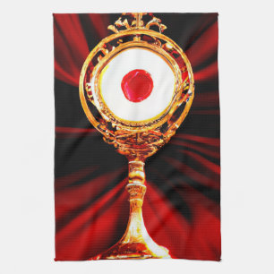 Linge De Cuisine Art IA d'un miracle eucharistique