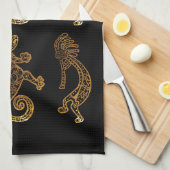 Linge De Cuisine Art Kokopelli (Quart Plié)