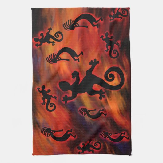 Linge De Cuisine Art Kokopelli (Vertical)