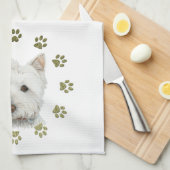 Linge De Cuisine Art mignon et pattes de chien de Westie (Quart Plié)