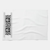 Linge De Cuisine Art moderne Abstrait en forme noire (Horizontal)