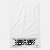 Linge De Cuisine Art moderne Abstrait en forme noire (Vertical)