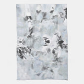 Linge De Cuisine Art moderne abstrait noir et blanc (Vertical)