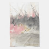 Linge De Cuisine Art moderne Abstrait rose or gris (Vertical)