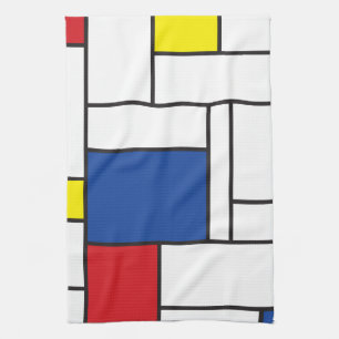 Linge De Cuisine Art Moderne Géométrique Minimaliste De Stijl Mondr
