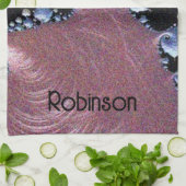 Linge De Cuisine Art moderne rose violet (Plié)