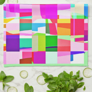 Linge De Cuisine Art Motif coloré