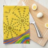 Linge De Cuisine Art Motif Égyptien Imprimer À damiers Conception C (Quart Plié)