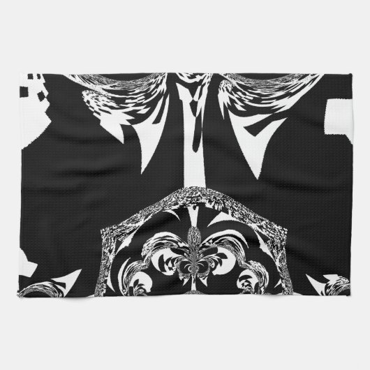 Linge De Cuisine Art noir et blanc africain (Horizontal)