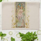 Linge De Cuisine Art Nouveau Alphonse Mucha - Réveil matinal (Plié)