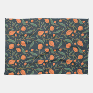 Linge De Cuisine Art Nouveau inspiré Élégant Vining Orange Floral