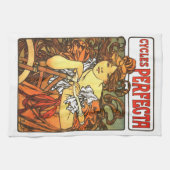Linge De Cuisine Art Nouveau Vélo Mucha Art (Horizontal)