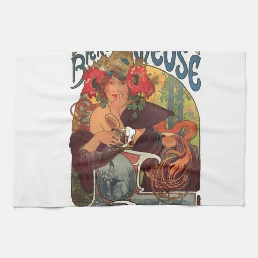 Linge De Cuisine Art Nouveau vintage Alphonse Mucha (Horizontal)