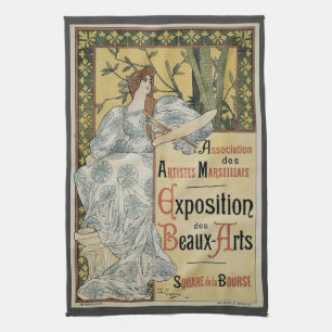 Linge De Cuisine Art Nouveau vintage, Exposition des Beaux Arts