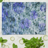 Linge De Cuisine Art numérique d'aquarelle bleue arrière - plan abs (Plié)