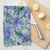 Linge De Cuisine Art numérique d'aquarelle bleue arrière - plan abs (Quart Plié)