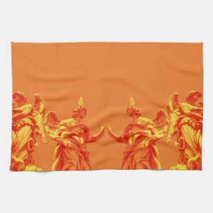 Linge De Cuisine Art numérique de couleur orange avec sculptures