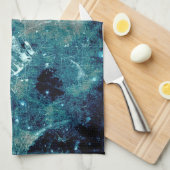 Linge De Cuisine Art numérique de style gris de peinture abstrait b (Quart Plié)