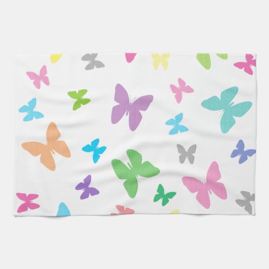 Linge De Cuisine Art papillon coloré (Horizontal)