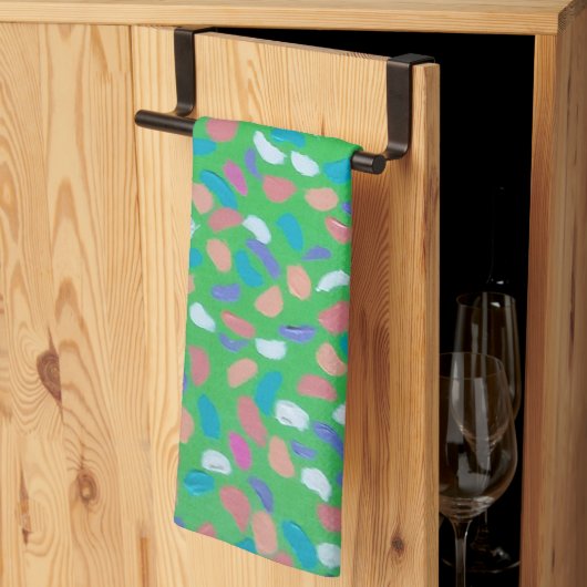 Linge De Cuisine Art peint Spring Greens (Pliage en tiers)