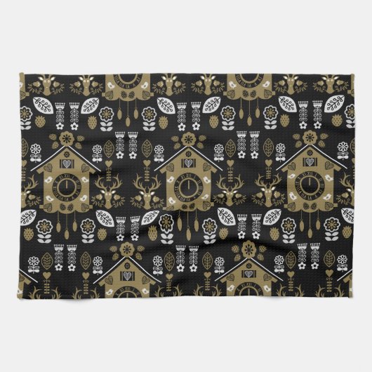 Linge De Cuisine Art populaire allemand Bauernmalerei (Horizontal)