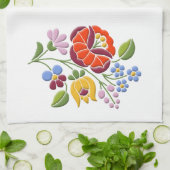 Linge De Cuisine Art populaire de Hongrois de broderie de Kalocsa (Plié)