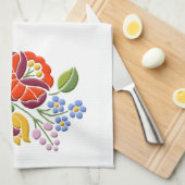 Linge De Cuisine Art populaire de Hongrois de broderie de Kalocsa (Quart Plié)