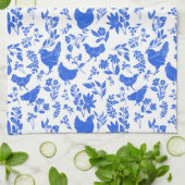 Linge De Cuisine Art populaire Farmhouse moderne Poulets & Botaniqu (Plié)