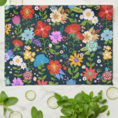 Linge De Cuisine Art populaire floral mexicain (Plié)