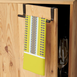 Linge De Cuisine Art populaire jaune